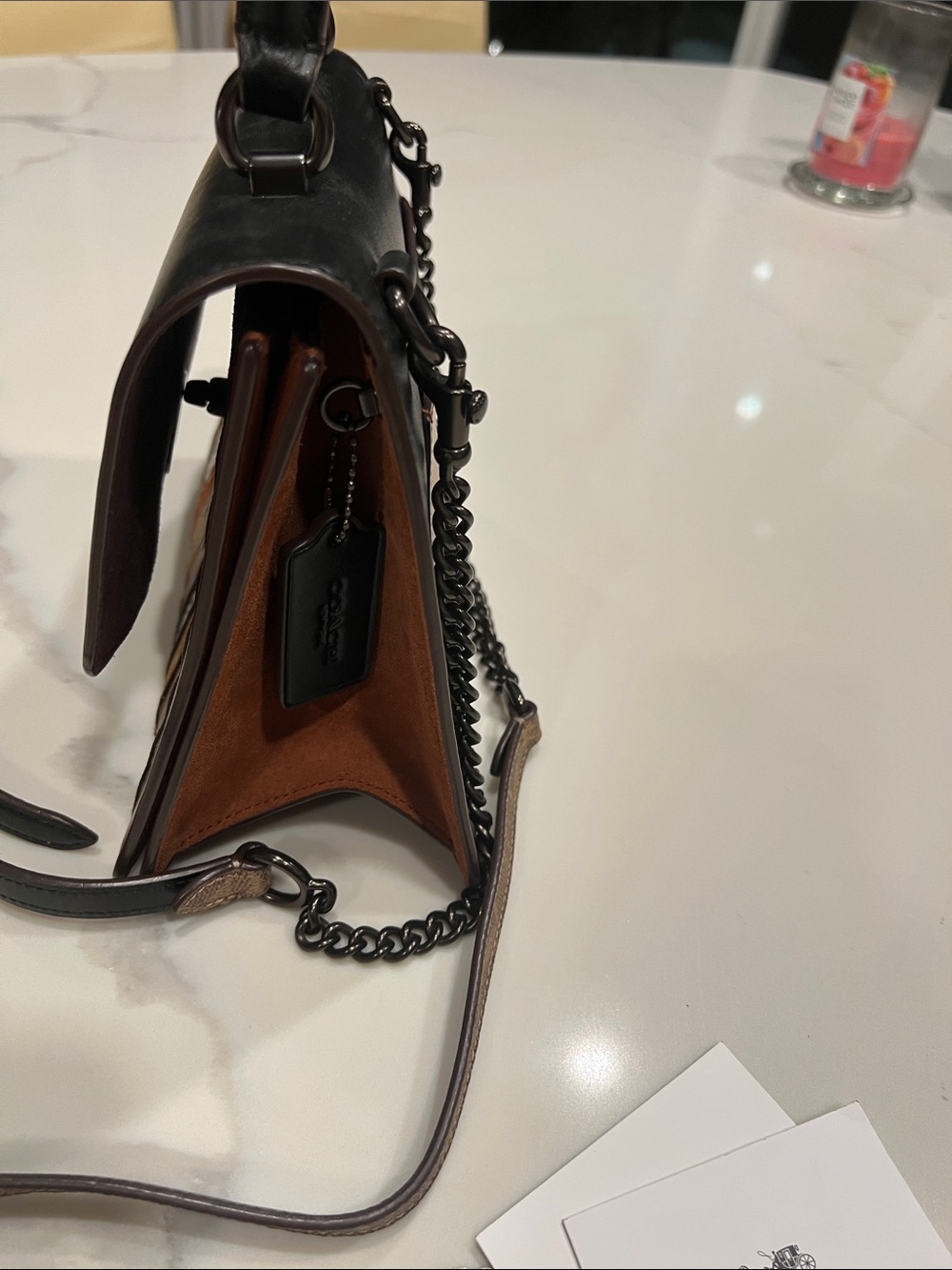Coach Black Top Flap Multicolor Patchwork Crossbody - Picture 6 of 6
